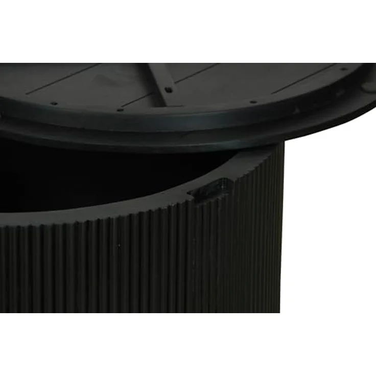 byLIVING Couchtisch Owen/Tischplatte und Gestell in schwarz/Wohnzimmertisch/Kaffeetisch/Maße: D 80, H 36 cm – Bild 7