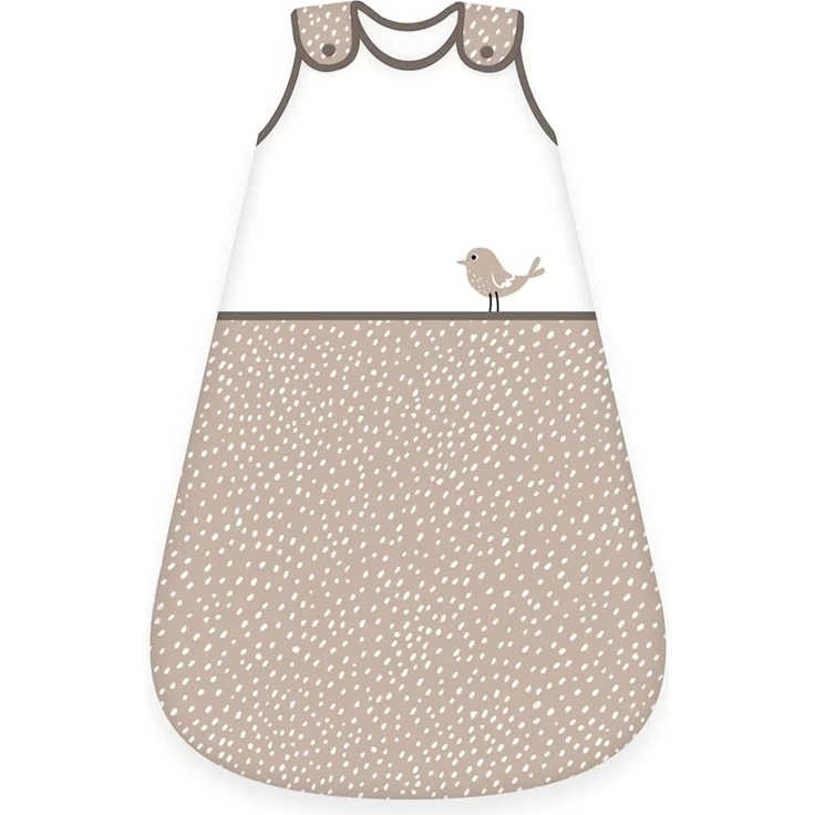 Herding babybest Baby-Schlafsack, Woodland Crew, 90 cm, Mit seitlich umlaufendem Reißverschluss und Druckknöpfen, Obermaterial: 100% Baumwolle/Füllung: 100% Polyester, Weiß/Beige