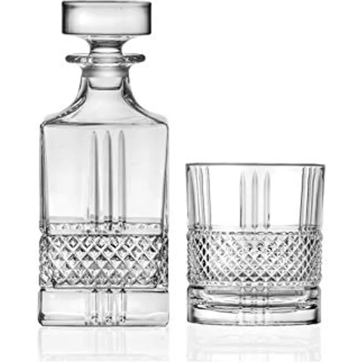 RCR 733583 Brillante Kombiservice Whisky, Glas Sonoro, 6 Gläser + 1 Flasche