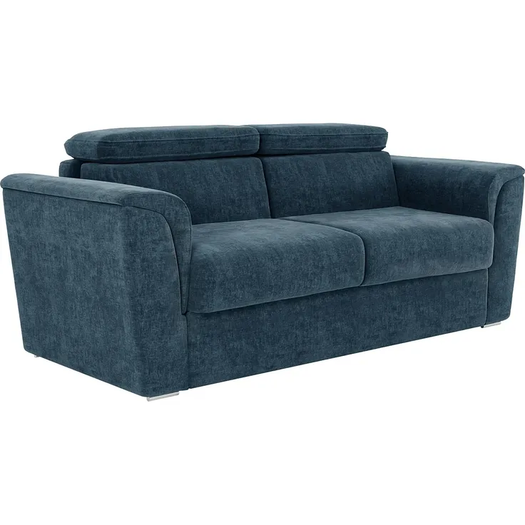 Vente-unique - RIZORA Sofa Stoff Blau - B 223 cm96 cm x H 95 cm x L 230 cm – Bild 4