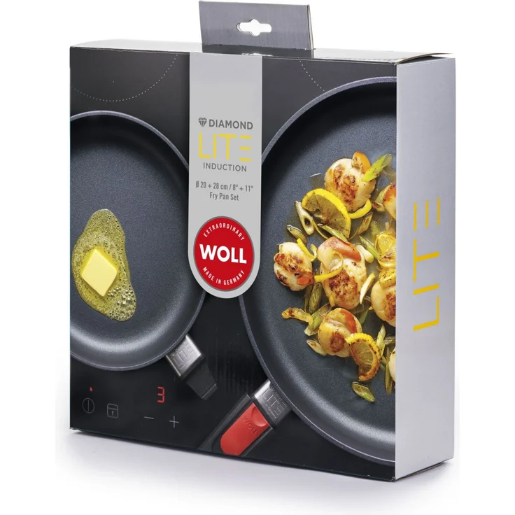 Pfannen-Set WOLL DIAMOND LITE grau Bratpfanne Pfanne Pfannenset – Bild 2