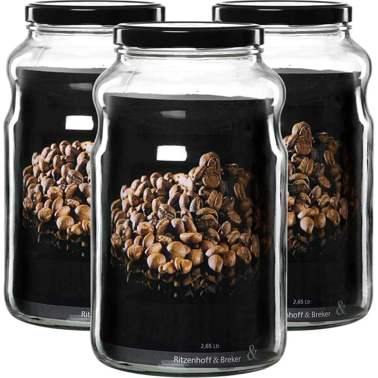 Ritzenhoff & Breker Mara Vorratsglas 2,65 l 3er Set – Bild 1