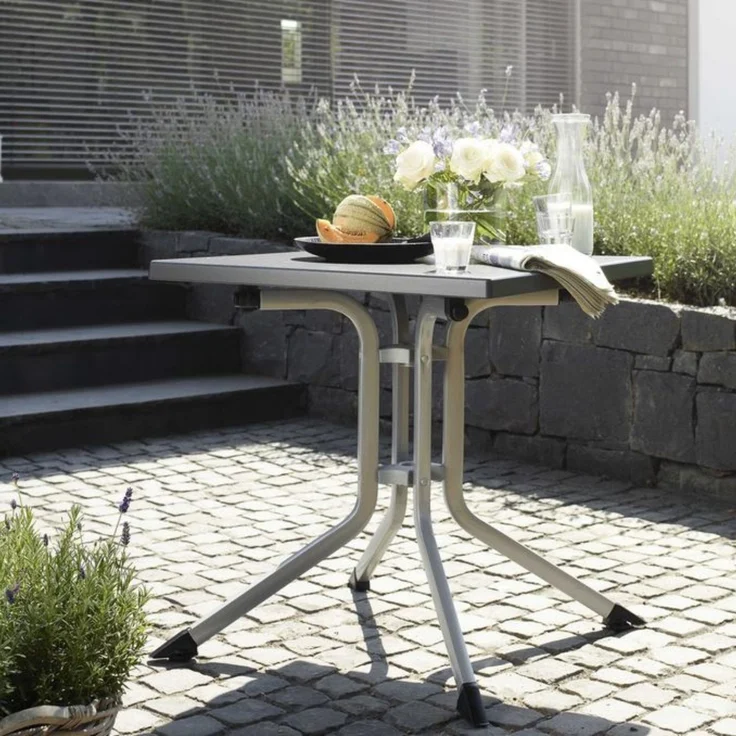 KETTLER Alu Klapptisch 70x70cm Kettalux silber anthrazit – Bild 2
