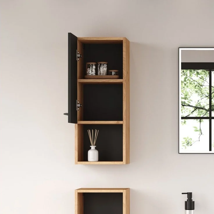 Planetmöbel Midischrank Midischrank LUX Gold Eiche / Anthrazit – Bild 3