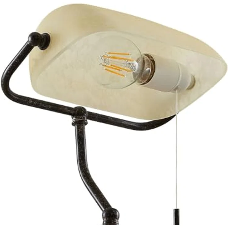 Lindby Profina, Tischlampe aus rostbraunem Metall mit E27 Schalter, 39 cm für Arbeitszimmer & Büro – Bild 6