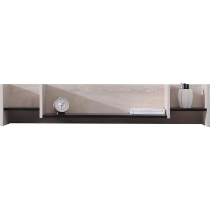 Jugendzimmer Spuki in Schwarz, Eiche & Beige in 4 Varianten oder als Einzelmöbel - 8 teilig , Eckkleiderschrank + Regalschrank groß + Schreibtisch + Wandregal 1 + Standregal + Jugendbett 90x200cm mit belüfteter Matratzenauflage + Matratze – Bild 6