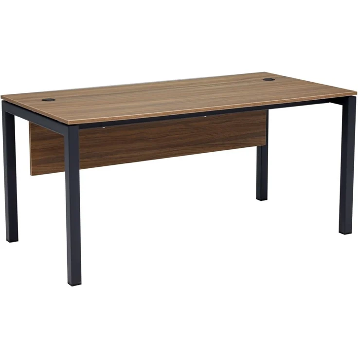 Schreibtisch Tetra, 160 x 80 x 75 cm, Nussbaum Dekor/anthrazit RAL 7016 – Bild 8