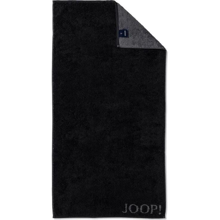 JOOP! Duschtuch Classic Frottierkollektion - 80x150 cm, Walkfrottier Schwarz