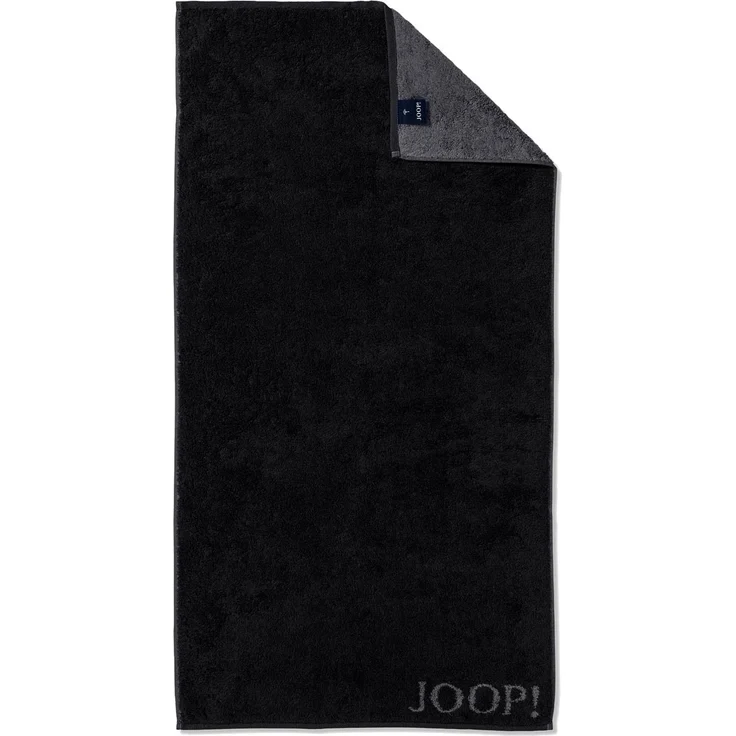 JOOP! Duschtuch Classic Frottierkollektion - 80x150 cm, Walkfrottier Schwarz