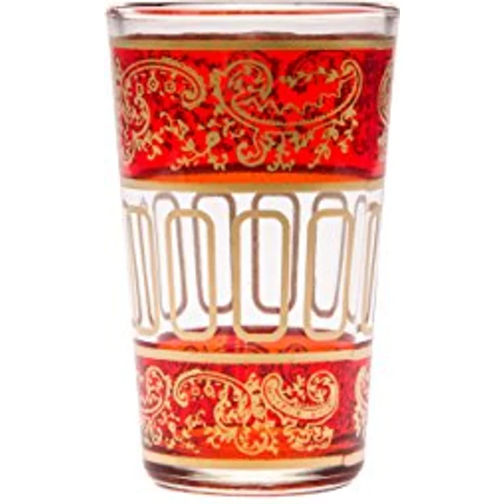 Marrakesch Orient & Mediterran Interior Teeglas 6x Orientalische Teeglas Lamia Orange - 6er SET, 6-tlg, Glas, Handarbeit – Bild 4