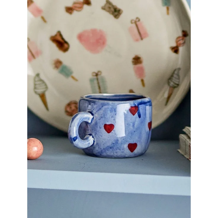 Bloomingville Tasse Bloomingville Nini Tasse, Blau, Steingut, 115 ml, Steingut – Bild 2