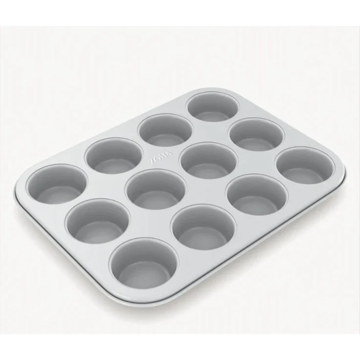 Muffinform für 12 Muffins mit Keramik-Antihaftbeschichtung - 35 x 26,5 x 3 cm – Bild 3
