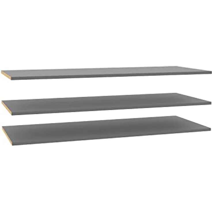FORTE 3-er Set Einlegeböden breit, Holwerkstoff, Grau, 107,8 x 42 x 2,2 cm – Bild 4
