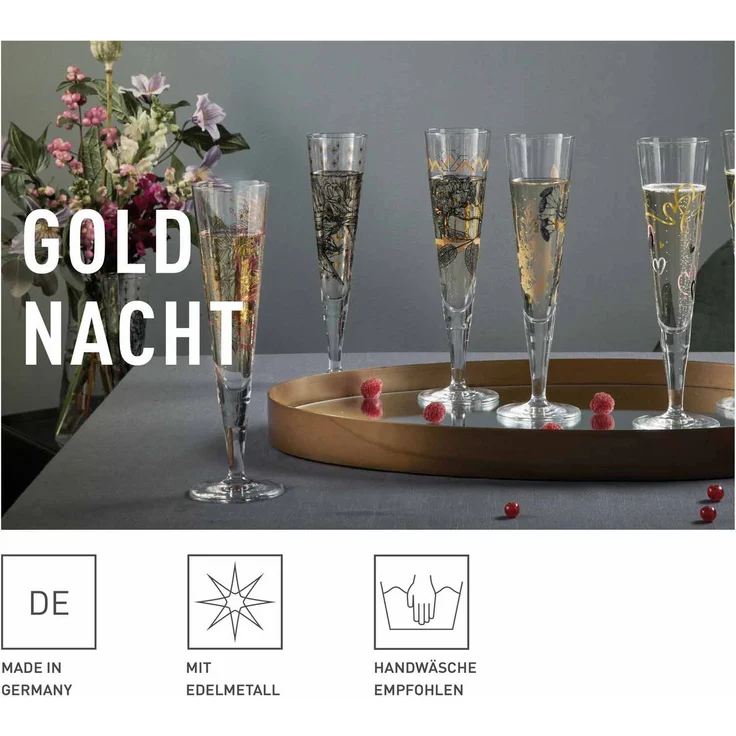 Ritzenhoff 6031004 Champagnerglas-Set F23 GOLDNACHT Carolin Oliveira 2023 – Bild 9