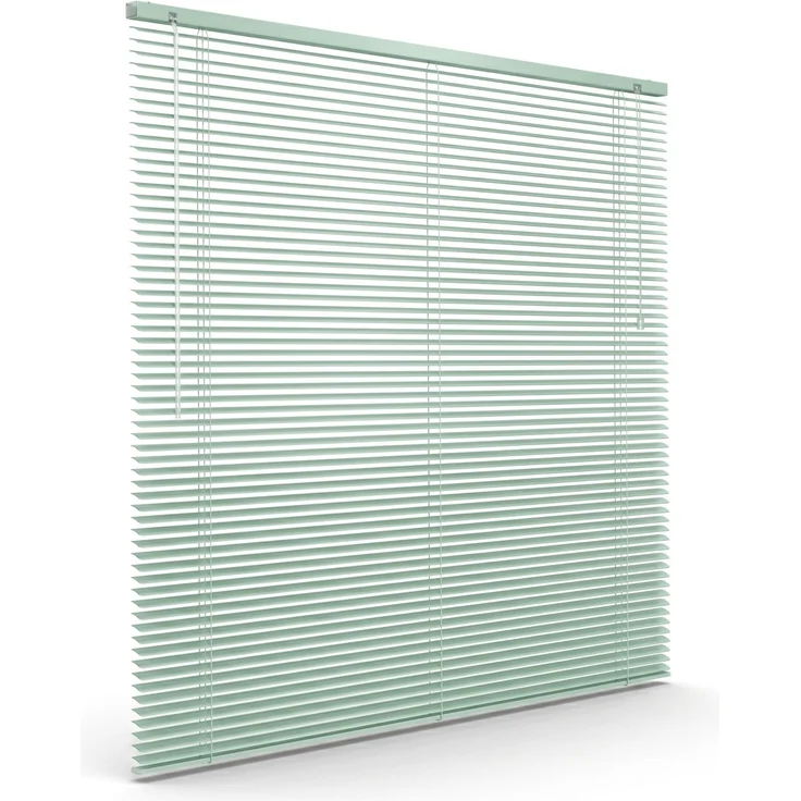 Victoria M. Aluminium Jalousie, 45x130 cm, Mondschein-Grün, Jalousie ohne Bohren, inkl. Klemmclips