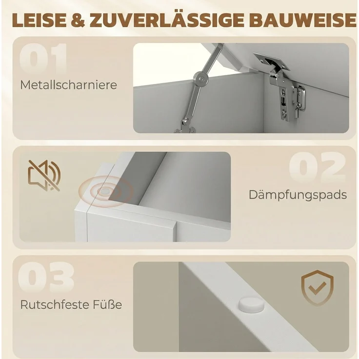 HOMCOM Esstisch, Spanplatte, Weiß, 120 x 60 x 75,5 cm – Bild 7