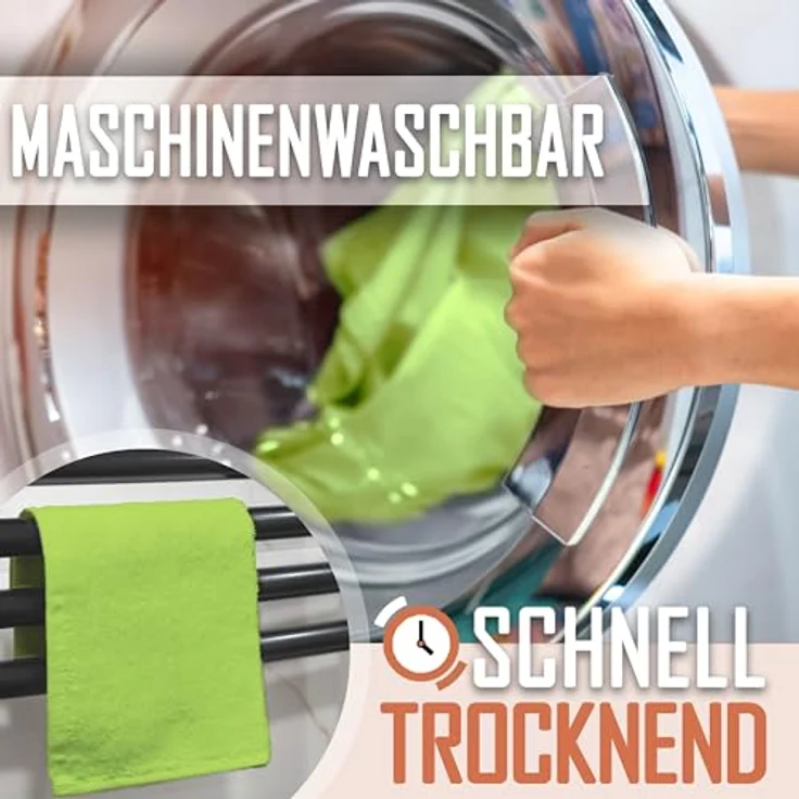 NatureMark 10er Pack Waschlappen | 100% Baumwolle | Frottier Seiflappen | Größe 30x30 cm | Frottee Seiftücher im 10er Pack Farbe: Apfel grün – Bild 6