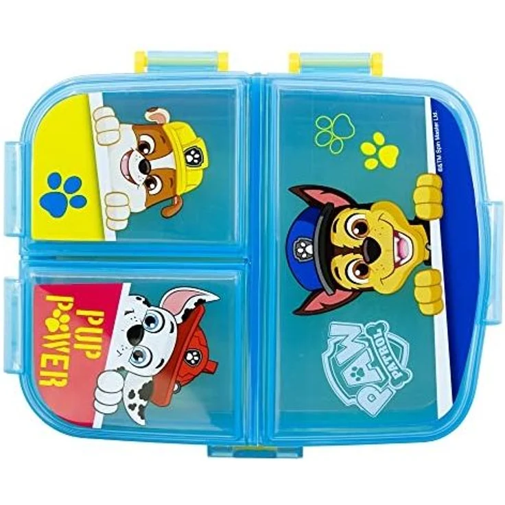 Lunchbox für Kinder mit 4 Fächern aus Kunststoff verschiedene Motive Paw Patrol – Bild 2