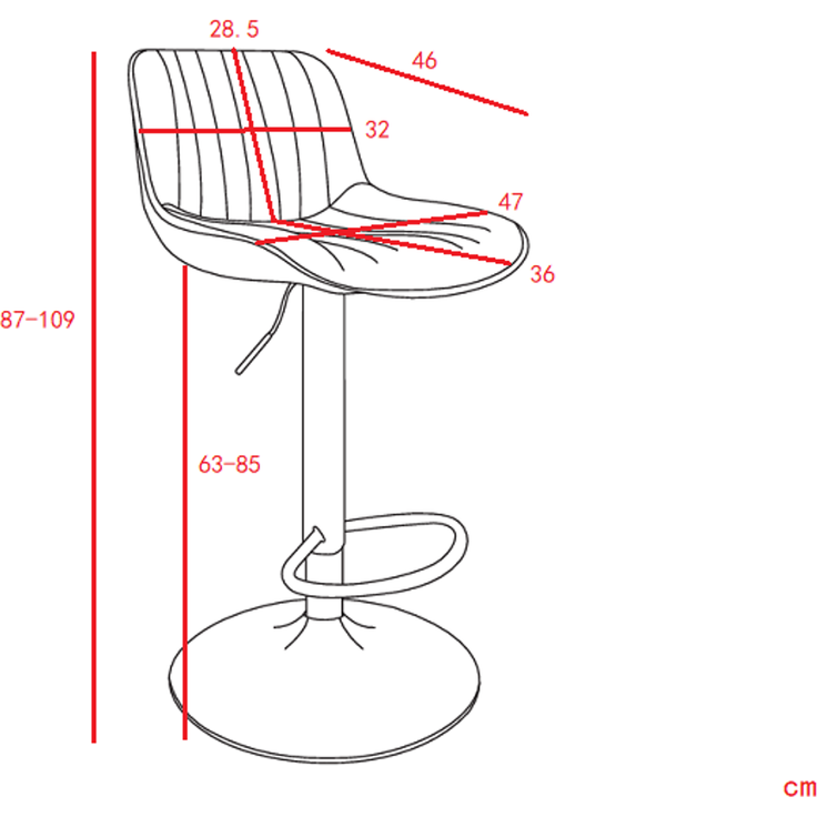 Grün Esszimmer-Barhocker-Drehstühle, 4er-Set – samtbezogen, höhenverstellbar, 360°-Schwenkfunktion--Grün--47x46x87cm--YOUDENOVA – Bild 6