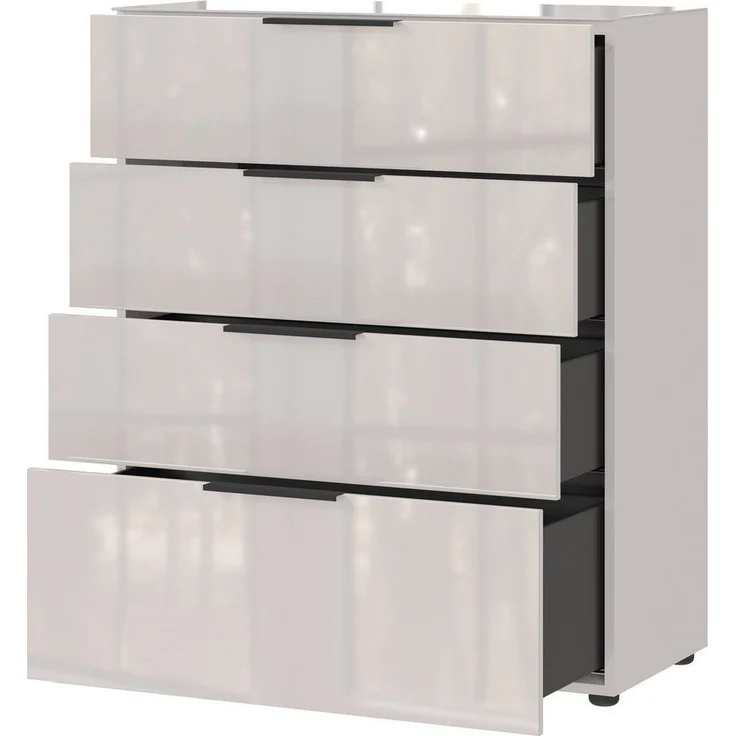 Kommode Owingen / Oakland, Holzwerkstoff, Weiß, 83 x 102 x 42 cm – Bild 3