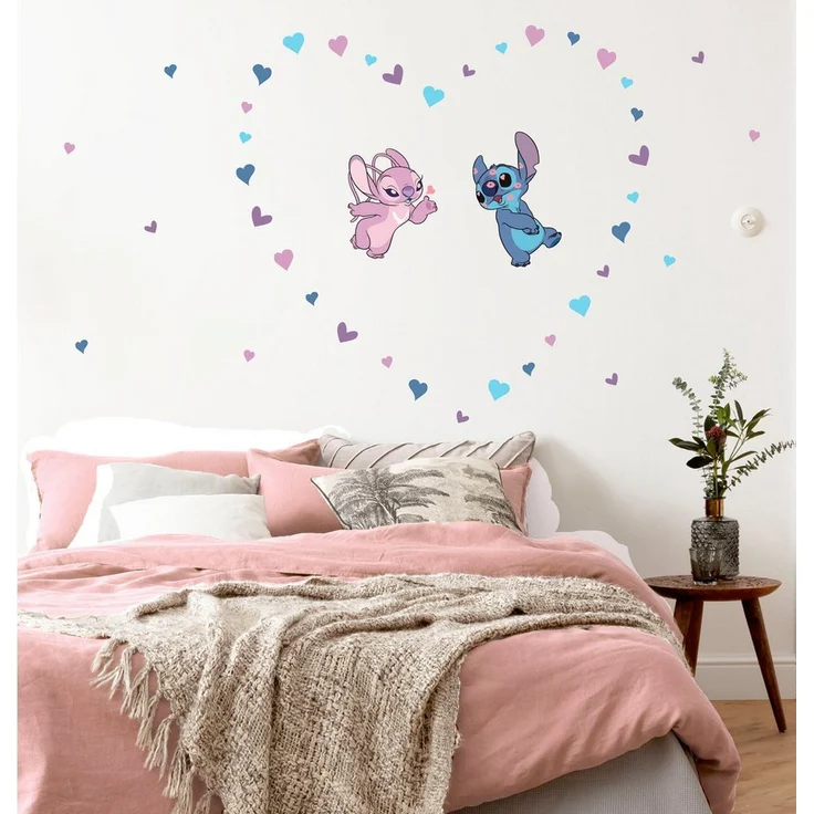 Komar Wandtattoo Stitch in Love - Größe 50 x 70 cm (43 St), Künstler: Komar, selbstklebend, Wandsticker, Kinderzimmer – Bild 1