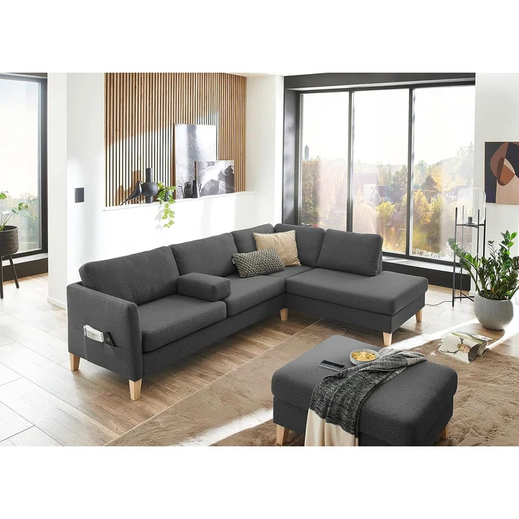 Atlantic Home Collection Ecksofa mit Ottomane rechts – Bild 2