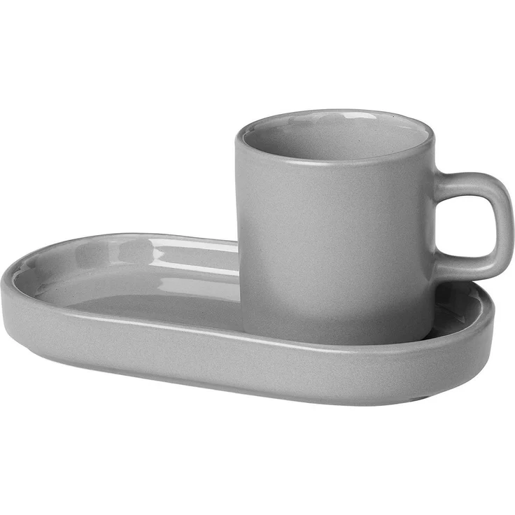 blomus Espressotasse PILAR, 4-tlg, Keramik, 2 Tassen, 2 Untertassen – Bild 1
