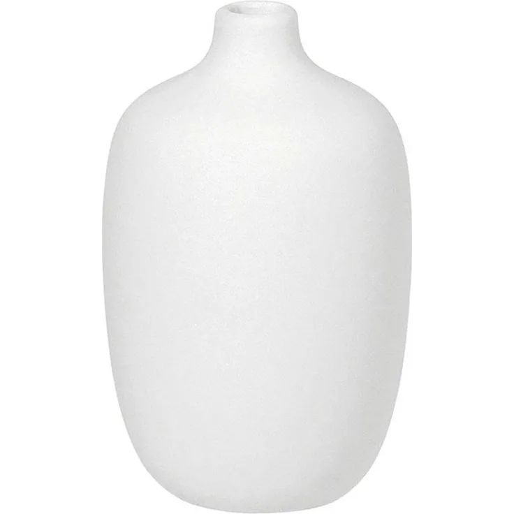Blomus Vase Ceola, Dekovase, Blumenvase, Keramik, White, H 13 cm, D 8 cm, 66170