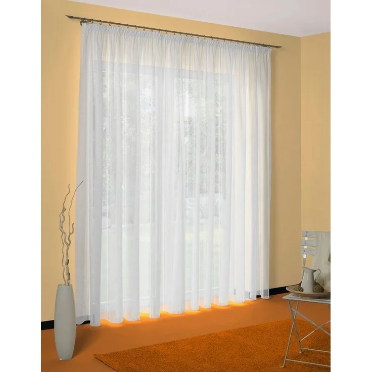 Wirth Gardine Gerty (1 St), Faltenband, halbtransparent, Sablé, Store
