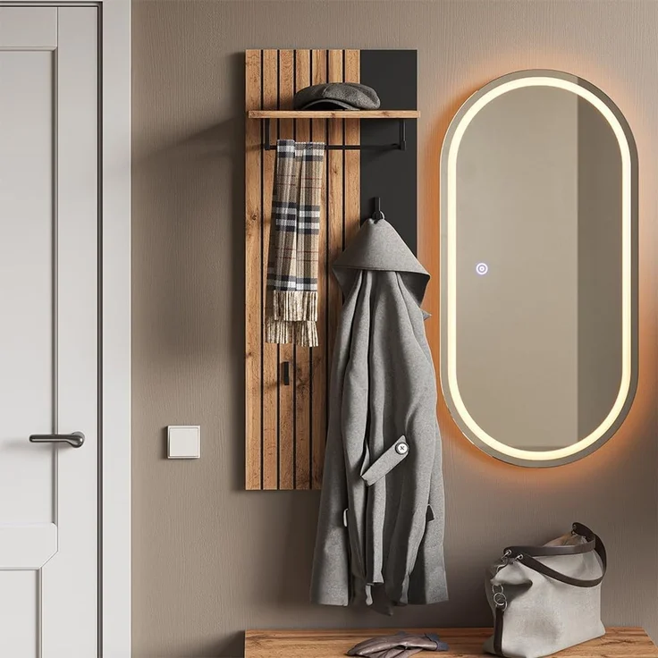 Wandgarderobe Amber Eiche Wotan 43 x 110 cm Vicco – Bild 2