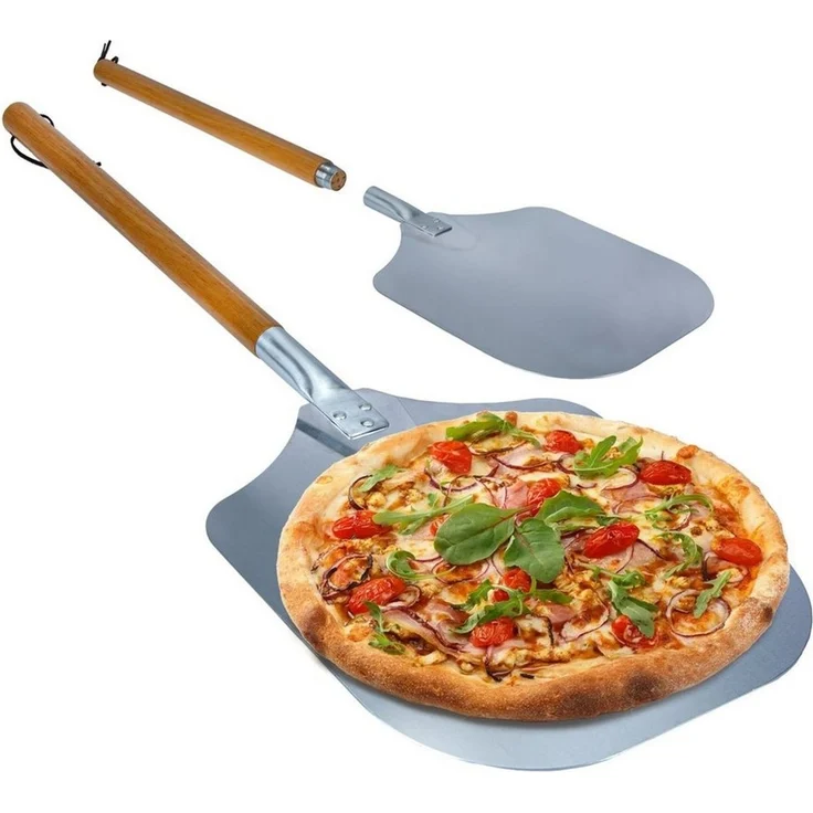 Dimono Pizzaschieber DIMONO Antihaft Pizzaschieber mit Holzgriff - Metall Pizzaheber, XXL – Bild 2
