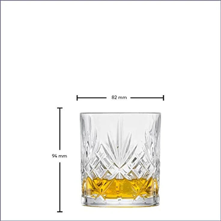 SCHOTT ZWIESEL Whiskyglas Show (4er-Set), anmutige Tumbler für Whisky mit Relieff, spülmaschinenfeste Kristallgläser (Art.-Nr. 121877), Kristall – Bild 7