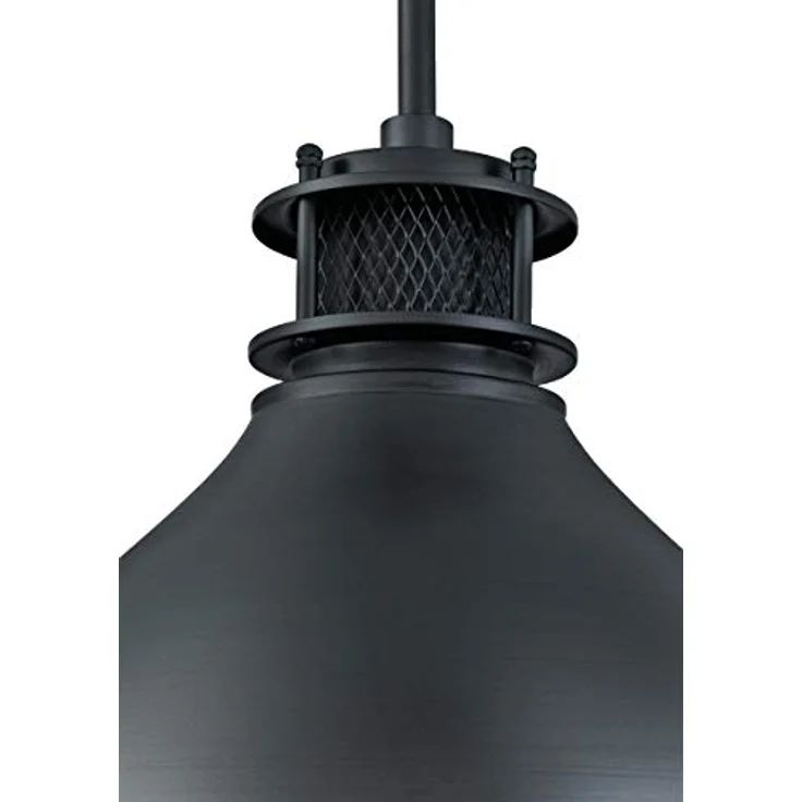 Westinghouse 6326840 Hängeleuchte, Höhenverstellbar im Retro-Design, schwarz, mit Gitterakzent – Bild 4