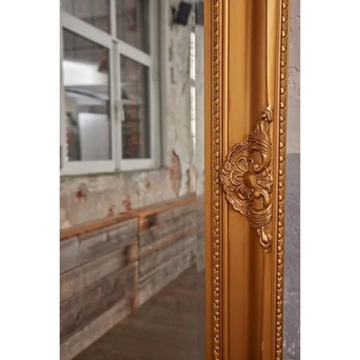 dasmöbelwerk Wandspiegel Wandspiegel Barock Gold 180x80 cm XL Spiegel Ganzkörperspiegel, Spiegelfläche mit edlem Facettenschliff – Bild 7