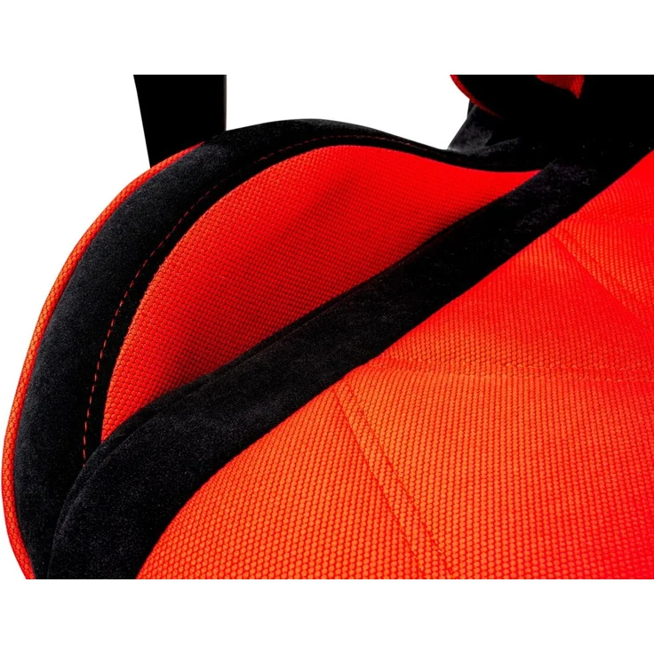 Novel 'VIKTOR' Gaming Stuhl, Stoff rot/ schwarz, 67 x 131 x 51 cm, höhenverstellbar und 140 kg belastbar – Bild 4