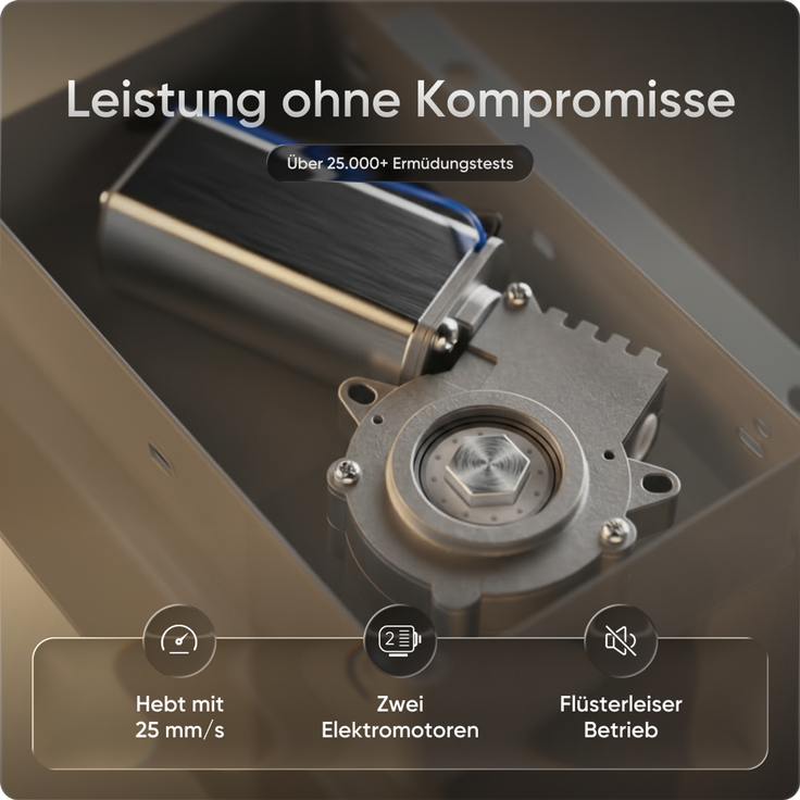 DESKSPACE PRO Elektrisch Höhenverstellbarer Schreibtischgestell mit Memory Funktion, Grau – Bild 4