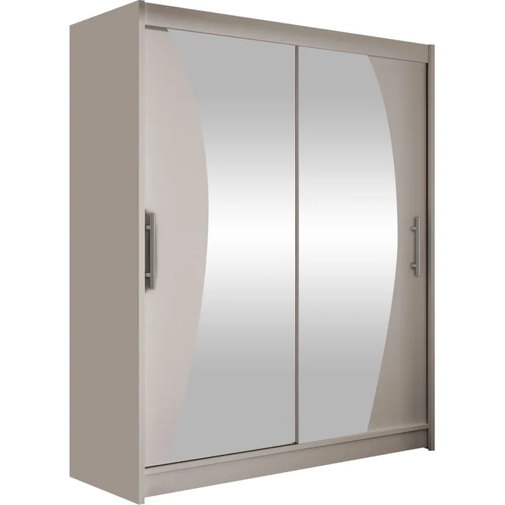 Kleiderschrank Westa X, ohne Beleuchtung, Farbe: Cashmere / Spiegel