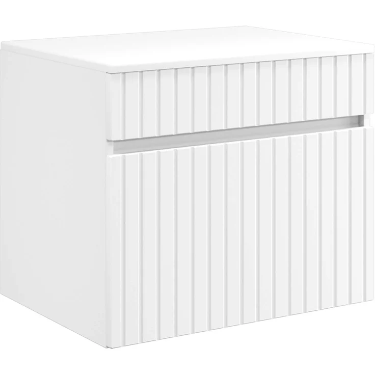 vidaXL Waschbeckenschrank Weiß 59 x 44,5 x 80 cm Holzwerkstoff 3404300 – Bild 4