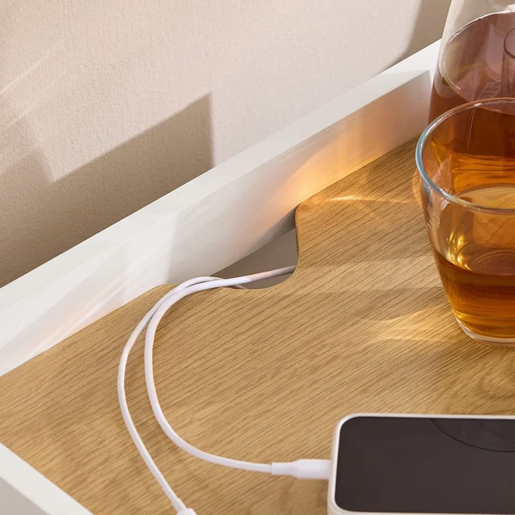 SoBuy FBT128-WN Nachttisch, MDF, Lackiert, Weiß, 42 x 55 x 40 cm – Bild 6