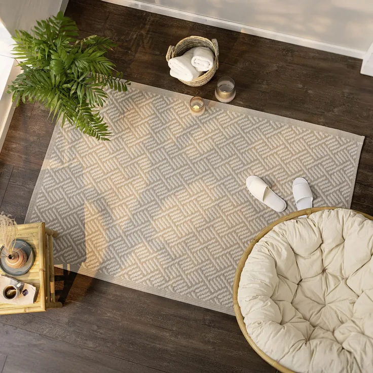 Outdoorteppich "Webmuster" Deko Dekoration Accessoire Arrangement