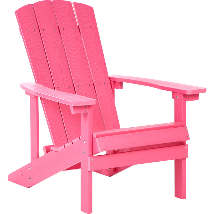ADIRONDACK Gartenstuhl Rosa, wetterfestes Kunstholz, Retro-Design, 88x75x88 cm