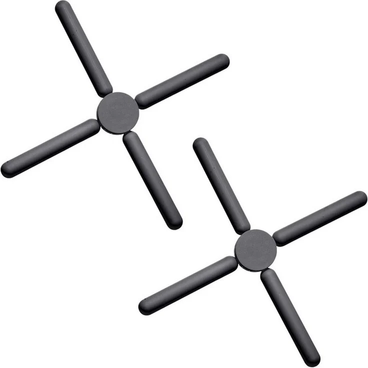 Thiru Topfuntersetzer faltbar, Ø 22 cm, hitzebeständig bis 200 °C, BPA-frei, Zubehör für Töpfe und Pfannen bis Ø 22 cm, 2-tlg, zusammenklappbar, hitzebeständig bis zu 200 °C – Bild 5