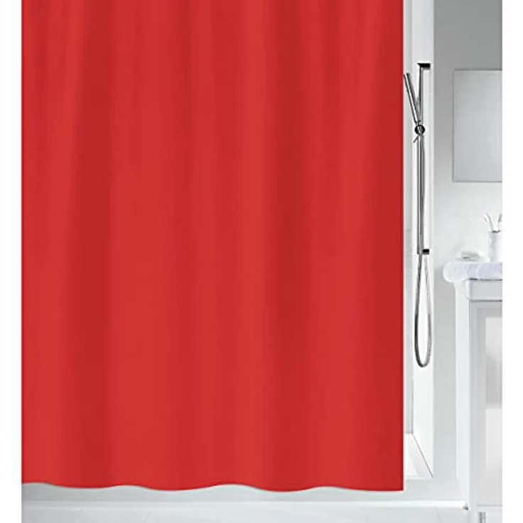 spirella Duschvorhang PRIMO Breite 120 cm, Anti-Schimmel Textil-Duschvorhang, Polyester, 120x200 cm, waschbar – Bild 2