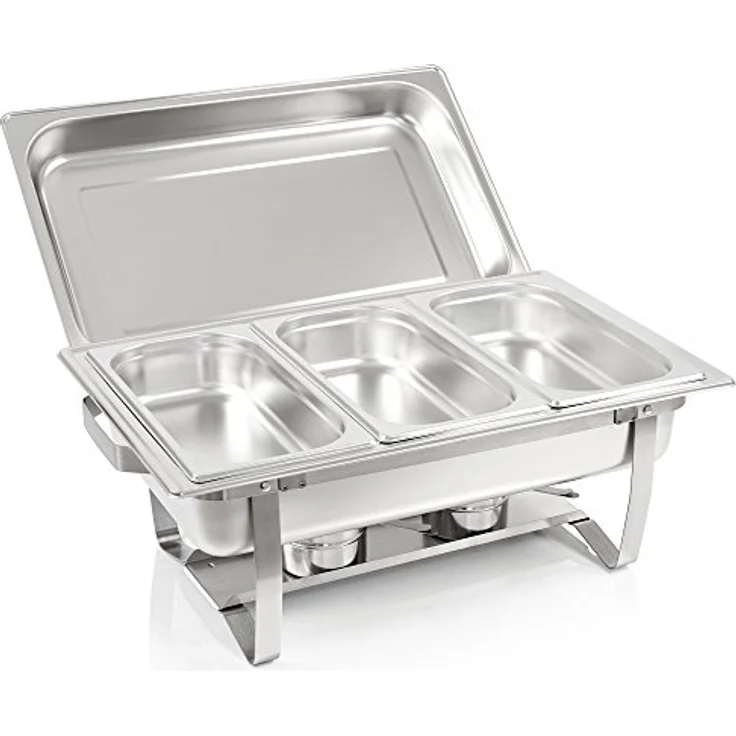 Mahlzeit Speisenwärmer Chafing dish "Cannes" mit 3x 1/3 GN Warmhaltebehälter – Bild 5