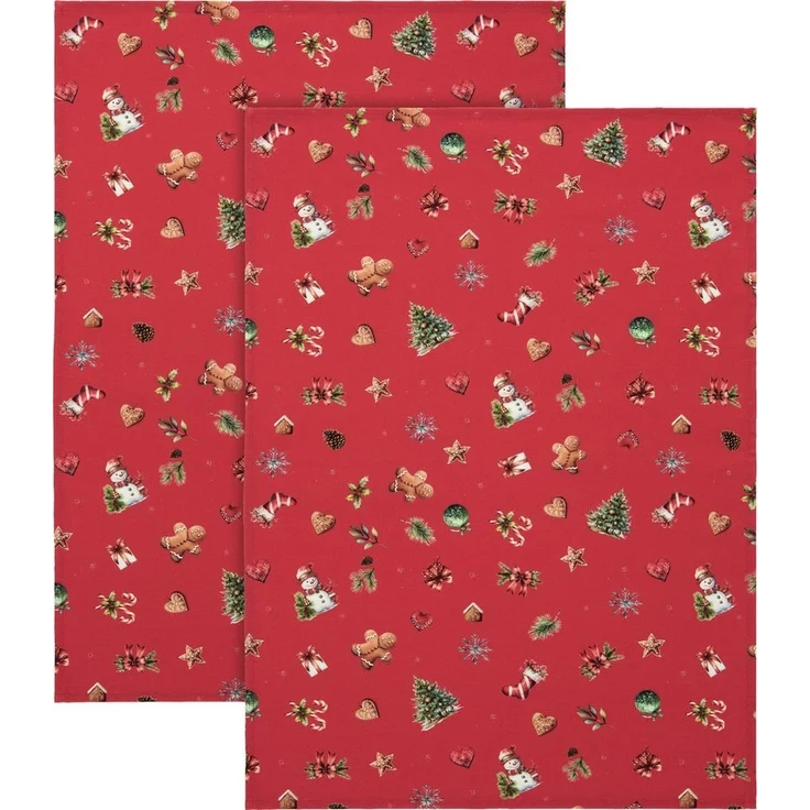 Erwin Müller Geschirrtuch Geschirrtuch "Noel" 2er-Pack, Baumwolle Motiv – Bild 5