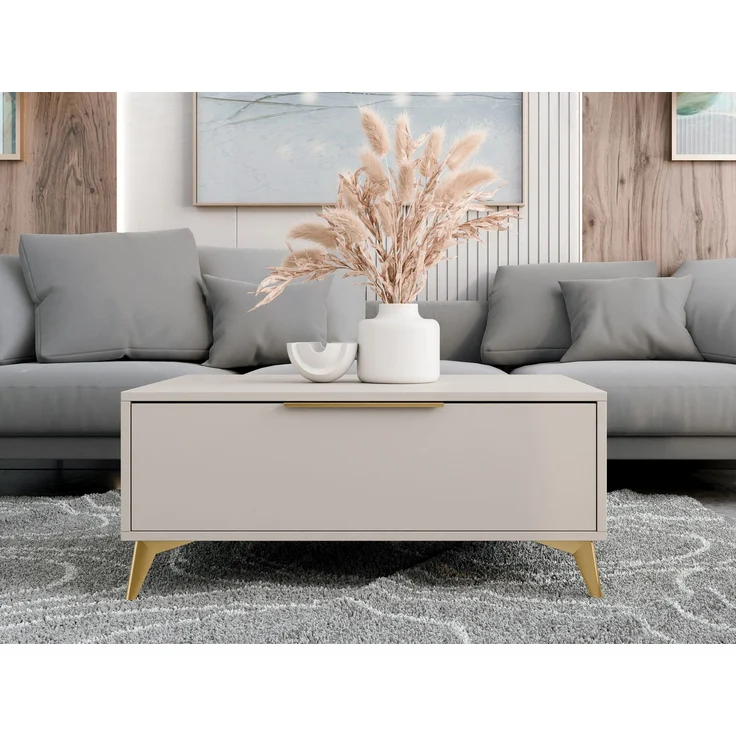 Couchtisch Xylix 1SZ mit Schublade (Farbe: Sandbeige) – Bild 2