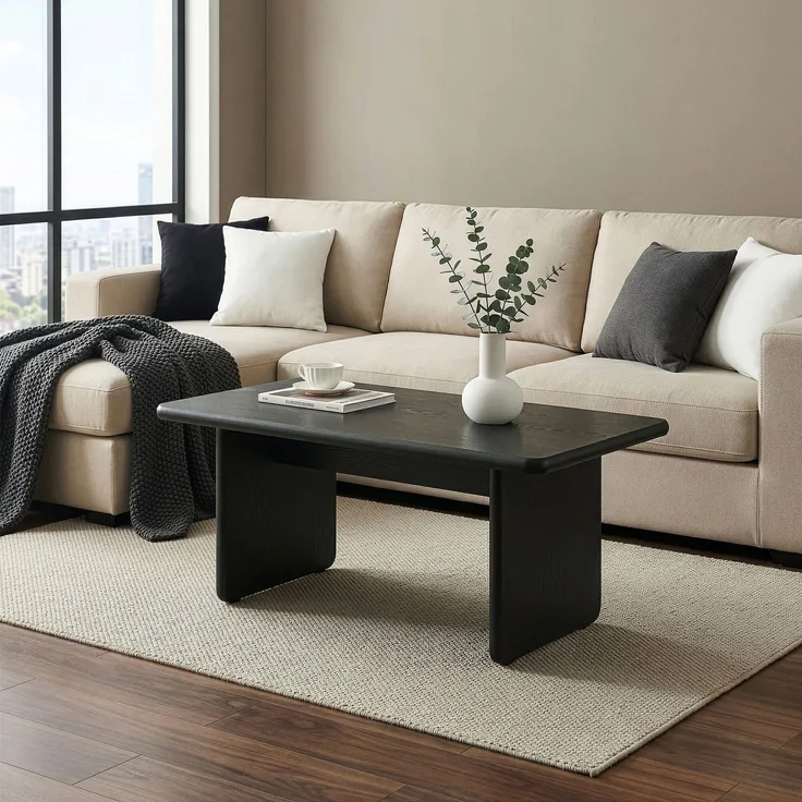 Couchtisch Gäljami 100x55x44 cm Schwarz [en. casa]