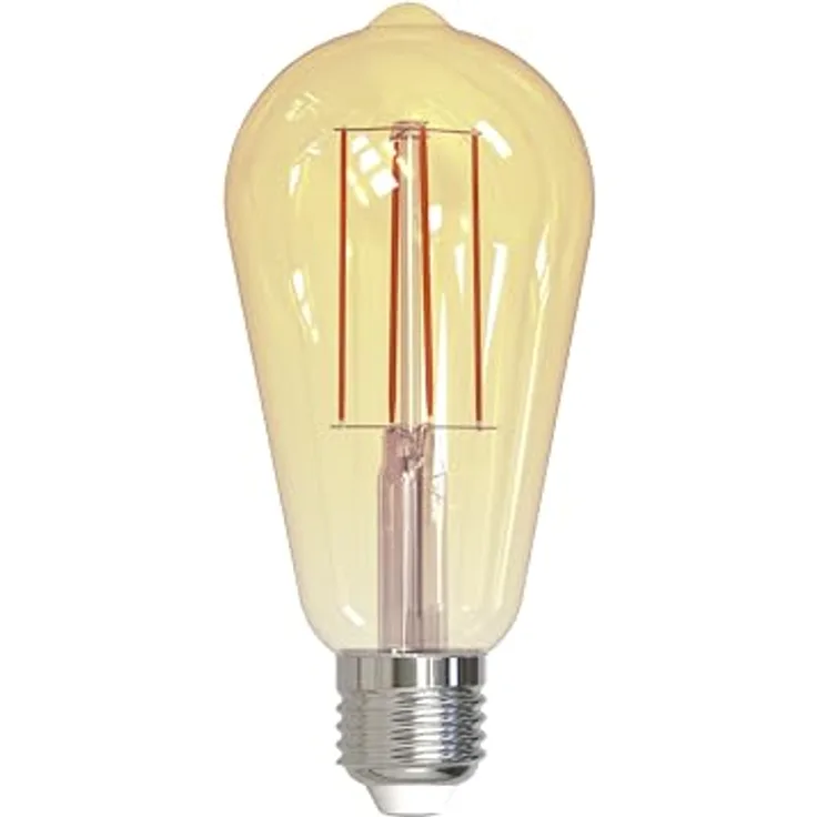 Müller-Licht Retro LED ST64 E27 Filament gold, 7W (ersetzt 51W), warmweißes Licht (2000K), dimmbar, 650lm, 15000h Lebensdauer