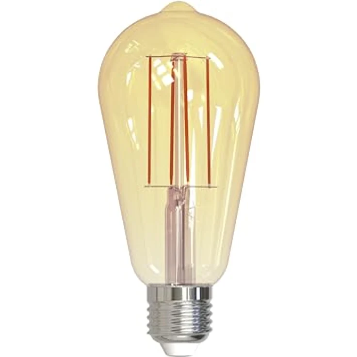 Müller-Licht Retro LED ST64 E27 Filament gold, 7W (ersetzt 51W), warmweißes Licht (2000K), dimmbar, 650lm, 15000h Lebensdauer