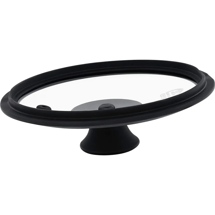 Glasdeckel mit Silikonrand Schwarz 14 cm – Bild 8